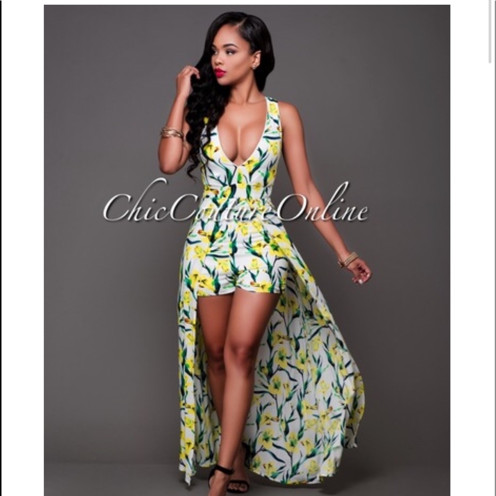 Tropic maxi with shorts dress NWOT